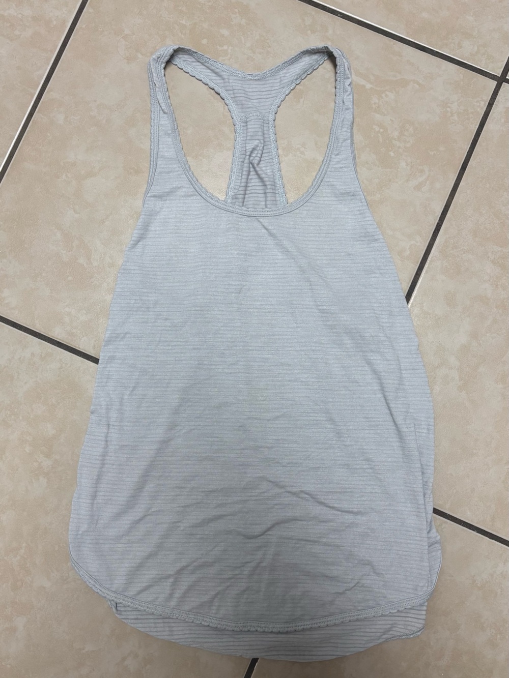 Lululemon Light Gray Racerback Tank Top - Women's Casual Core Size S